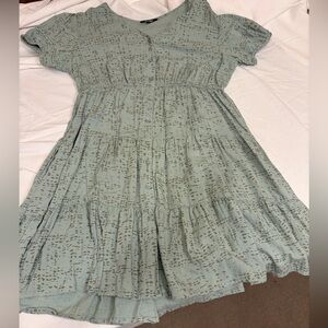Elegant Green Mini Dress Runs Small